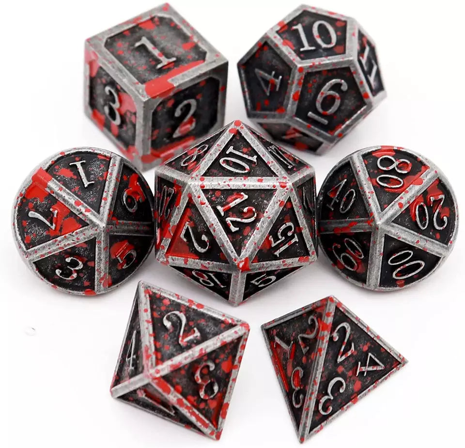 Metal Blood Splatter Dice
