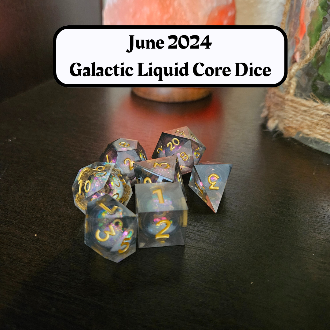 Advanced Dice of the Month "Metal Storm" Dice and "Journeys Outside the Keep" newsletter