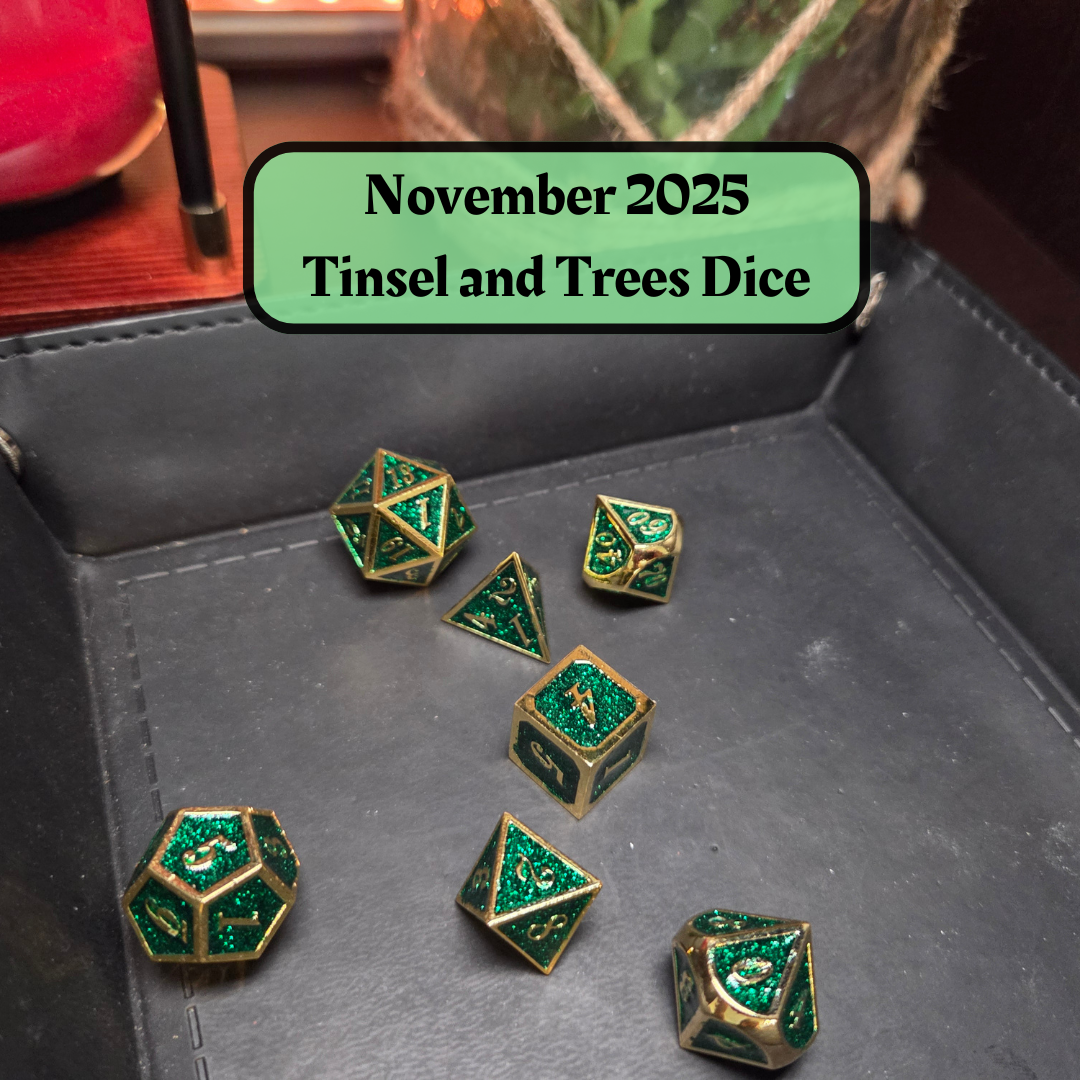 Advanced Dice of the Month- Alchemist Frost Dice and "Journeys Outside the Keep" Newsletter