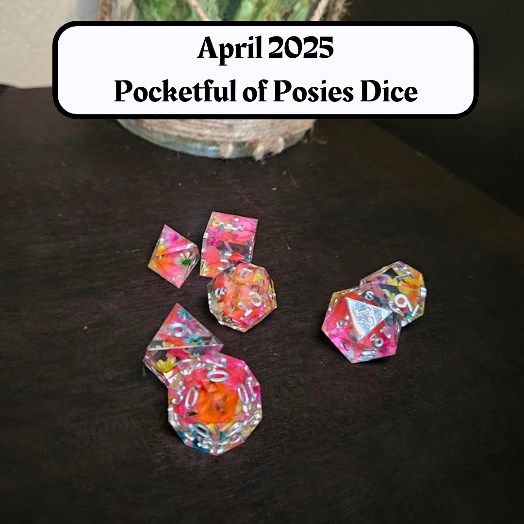 Advanced Dice of the Month- Alchemist Frost Dice and "Journeys Outside the Keep" Newsletter