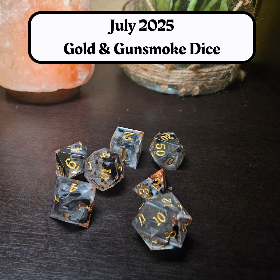 Advanced Dice of the Month- Alchemist Frost Dice and "Journeys Outside the Keep" Newsletter
