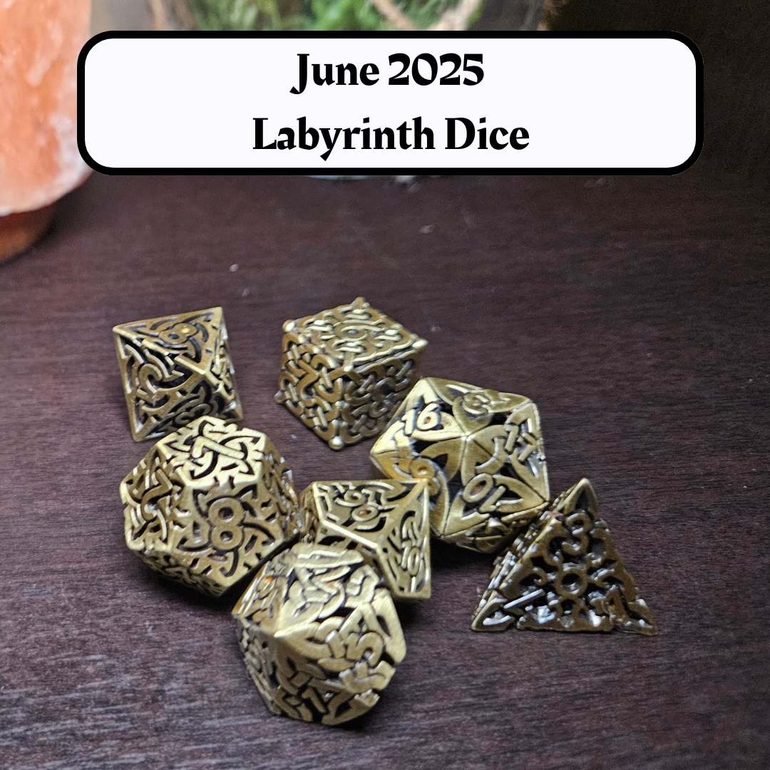 Advanced Dice of the Month- Alchemist Frost Dice and "Journeys Outside the Keep" Newsletter