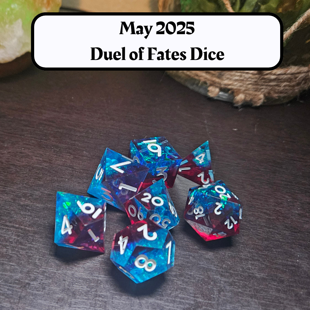 Advanced Dice of the Month- Alchemist Frost Dice and "Journeys Outside the Keep" Newsletter
