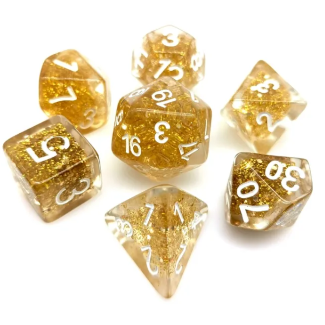 Golden Confetti Dice