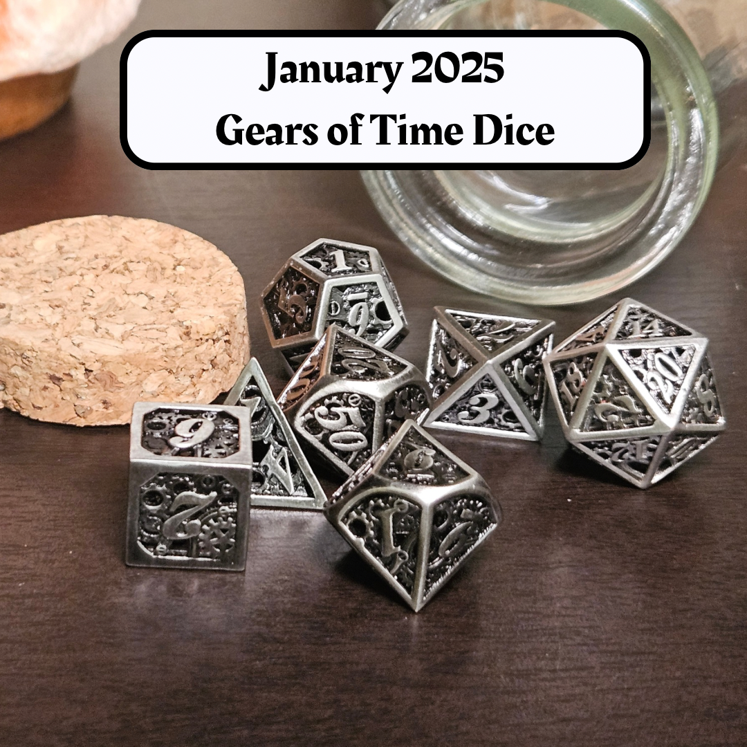 Advanced Dice of the Month Winter Bloom Dice and "Journeys Outside the Keep" Newsletter