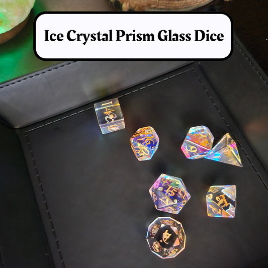 Ice Crystal Prism Glass Dice