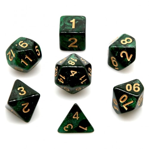 Golden Evergreen Dice