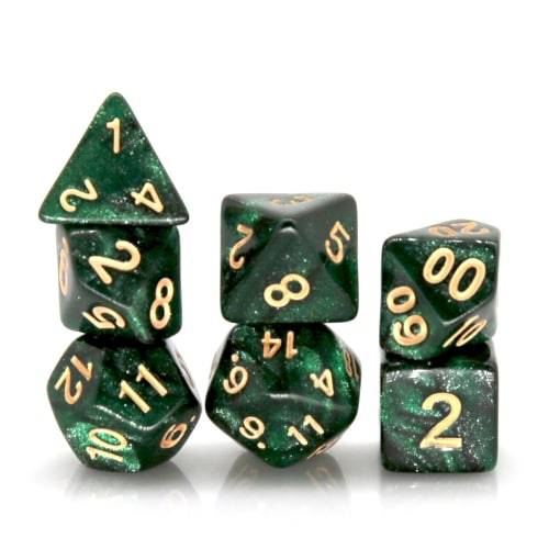 Golden Evergreen Dice