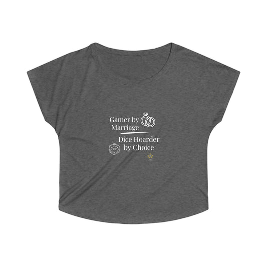Gamer by Marriage Ladie's Tee (Charcoal)